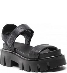 Sandały na koturnie Badura czarne 22SS56  Black