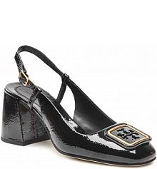 Sandały na słupku Tory Burch czarne Georgia Slingback 70 mm 137065 Perfect Black 006