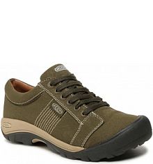 Półbuty sznurowane Keen zielone męskie Austin 1026092 Military Olive/Safari