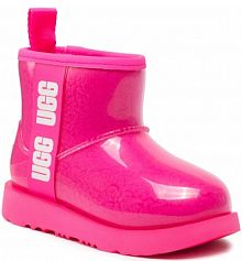 Kalosze Ugg różowe dziecięce Kids' Classic Clear Mini II 1112386K  Typn