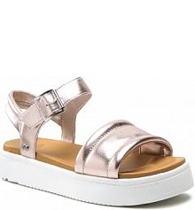 Sandały na koturnie Ugg złote, różowe W Zayne Ankle Strap 1129251 Rgmt