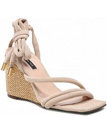 Sandały na koturnie Patrizia Pepe beżowe 2X0009/V007-B732 Ocean Sand