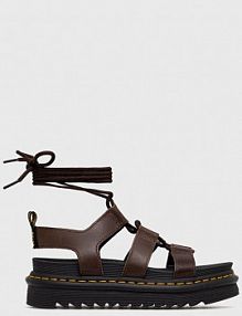 Sandały na koturnie Dr. Martens  brązowe DM27297201.Nartilla