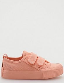 Bawełniane trampki na rzepy Reserved pomarańczowe dziecięce 2942M-24X