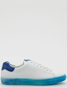 Skórzane trampki Reserved białe dziecięce 0733L-00X