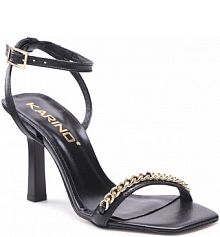 Sandały na szpilce Karino czarne 4312/076-P /Lico