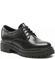 Półbuty sznurowane Geox czarne damskie 