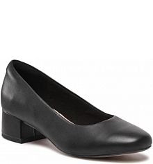 Półbuty wsuwane Clarks czarne damskie Marilyn Leah 261534145 Black Leather