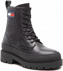 Trapery Tommy Jeans czarne damskie 