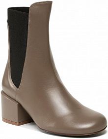 Botki na słupku Patrizia Pepe brązowe 