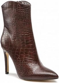 Botki na szpilce DeeZee brązowe 