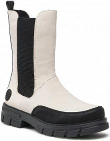 Sztyblety Rieker beżowe damskie 