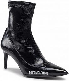 Botki na szpilce LOVE MOSCHINO czarne JA21197G1FIIZ000 Nero