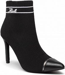 Botki na szpilce KARL LAGERFELD czarne 
