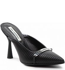 Klapki na szpilce KARL LAGERFELD czarne 