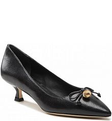 Czółenka Tory Burch czarne Capri Kitten Heel Pump 136949 Perfect Black 006