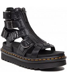 Sandały na koturnie Dr. Martens czarne 