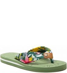 Japonki s.Oliver zielone, kolorowy damskie 5-27109-38 Green Comb 708