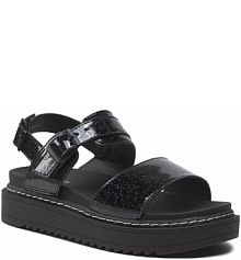 Sandały Steve Madden czarne dziecięce 