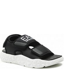 Sandały EA7 Emporio Armani czarne męskie XBP007 XK276 K485 Black/White