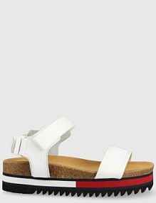 Sandały na koturnie Tommy Jeans  białe EN0EN01806.YBR.FLAG.OU