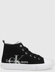 Trampki wysokie Calvin Klein Jeans  czarne dziecięce V3X9.80128.35.38