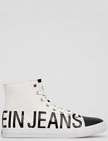 Trampki wysokie Calvin Klein Jeans  białe męskie YM0YM00276