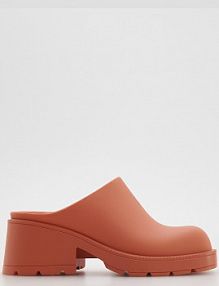 Klapki typu mule Reserved pomarańczowe damskie 5815O-28X