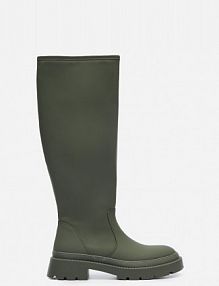 Kalosze z imitacji skóry na masywnej podeszwie khaki House damskie 6596P-87X