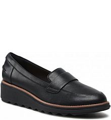 Półbuty wsuwane Clarks czarne damskie 