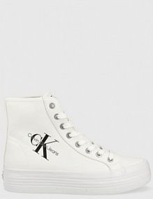 Trampki wysokie Calvin Klein Jeans  białe dziecięce  YW0YW00646.YAF