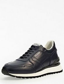 Półbuty sznurowane Guess niebieskie męskie skórzane   varese