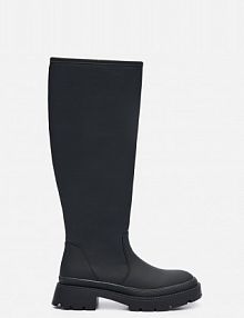 Kalosze z imitacji skóry na masywnej podeszwie czarna House czarne damskie 6596P-99X