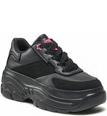 Półbuty na koturnie Jenny Fairy czarne 