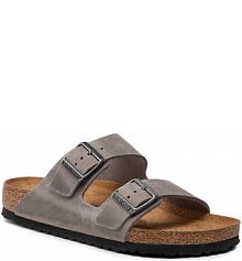 Klapki Birkenstock szare męskie 