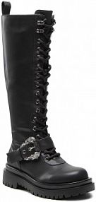 Kozaki Versace Jeans Couture czarne damskie 