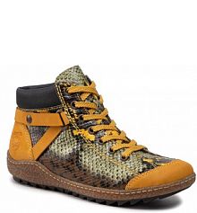 Botki Rieker żółte, kolorowy dziecięce L7527-68 Gelb Kombi