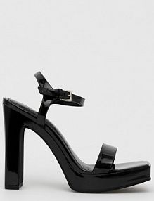 Sandały na słupku DKNY  czarne K2216030.BLK