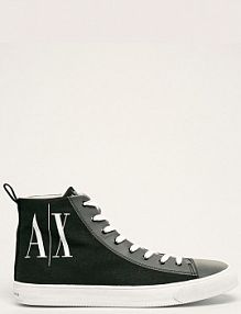 Trampki wysokie Armani Exchange  czarne męskie XUZ021.XV212