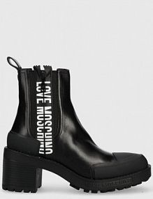 Botki na słupku Love Moschino  czarne JA24307G1FIA0000