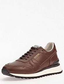 Półbuty sznurowane Guess brązowe męskie skórzane   varese