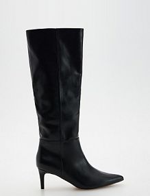 Kozaki na obcasie Reserved czarne dziecięce 5991O-99X