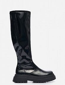 Czarne kozaki na grubej podeszwie House damskie 6600P-99X