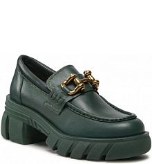 Półbuty na obcasie Badura zielone damskie 222FW32 Green