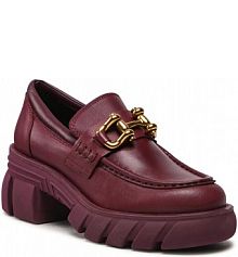 Półbuty na obcasie Badura bordowy damskie 