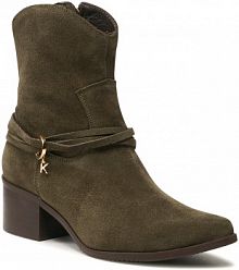 Botki na słupku Karino khaki 