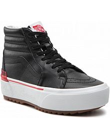 Półbuty na koturnie Vans czarne Sk8-Hi Stacked VN0A4BTWB0M1 (Waffle Lovers) Black/Tru
