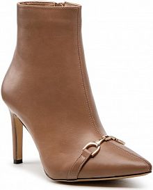 Botki na szpilce DeeZee brązowe 