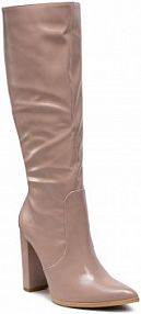 Kozaki na obcasie DeeZee beżowe 