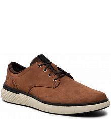 Półbuty sznurowane Timberland brązowe męskie Cross Mark Pt Oxford TB0A2BCTA20 Medium Brown Nubuck